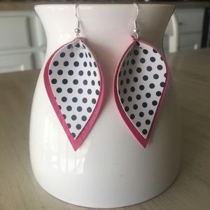 Faux leather earrings